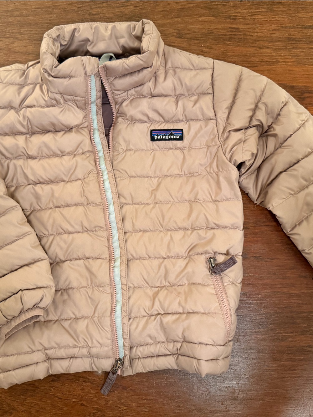 Patagonia Kids Puff Jacket in Light Tan